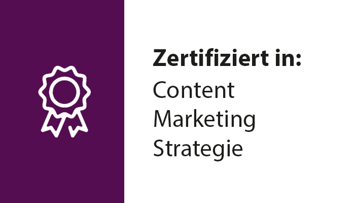 Zertifizierung in Content Marketing Strategie